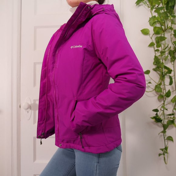 Columbia Fuchsia Wind Jacket, size US S/XS, perfect for skiing! - Picture 3 of 13